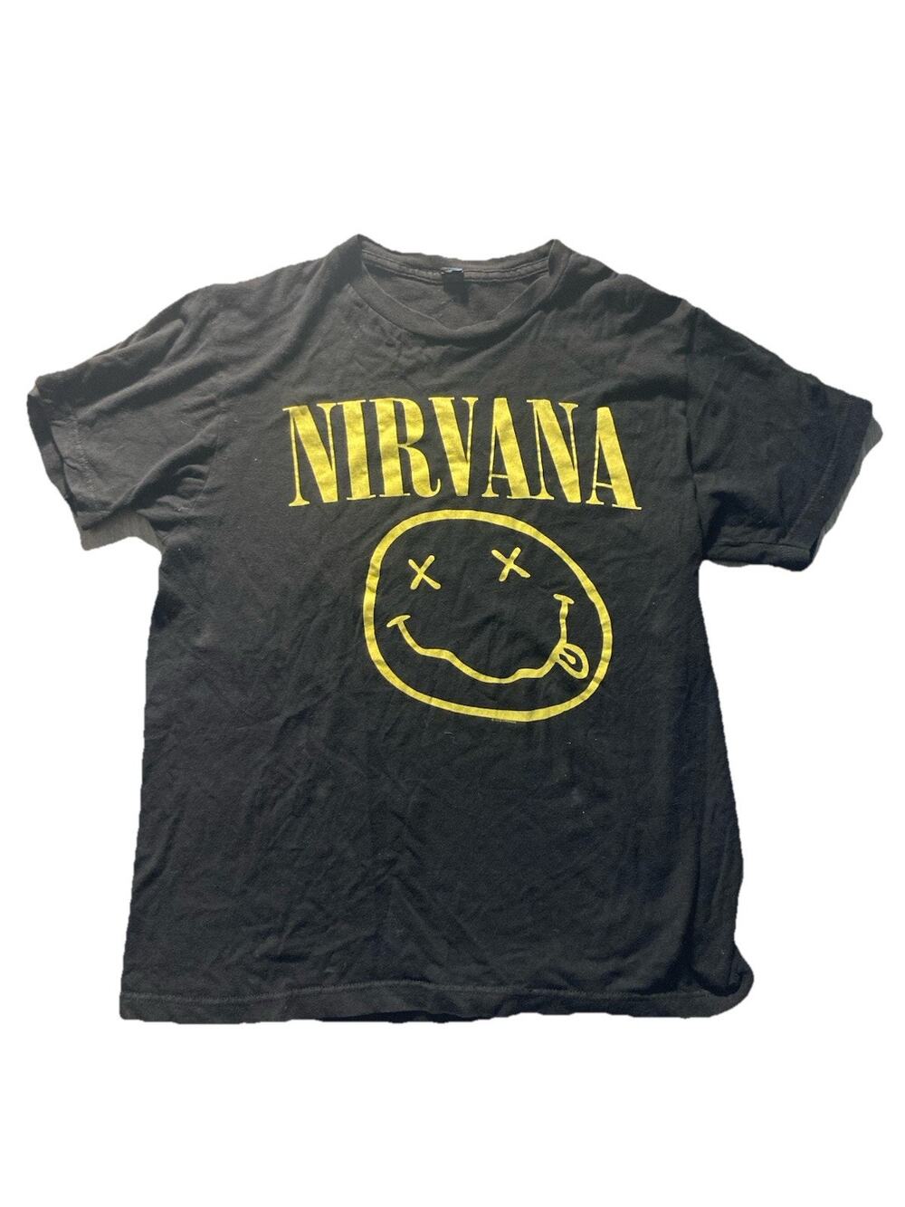 Nirvana T Shirt Happy Face Smile Mens Size Medium